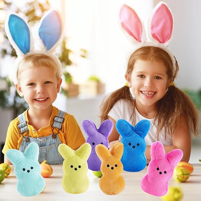 BOMBPARK Bunny Plush in Easter basket scene sparks playful surprises.