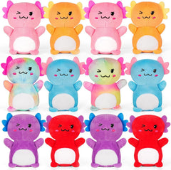 BOMBPARK Valentine axolotl plush set — bright colors for gifting and décor.