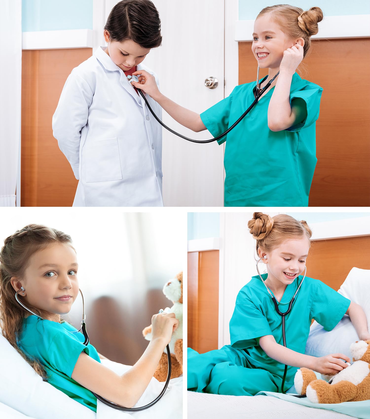 Bomly 7pc scrubs outfit makes birthday or Halloween dress-up more fun.