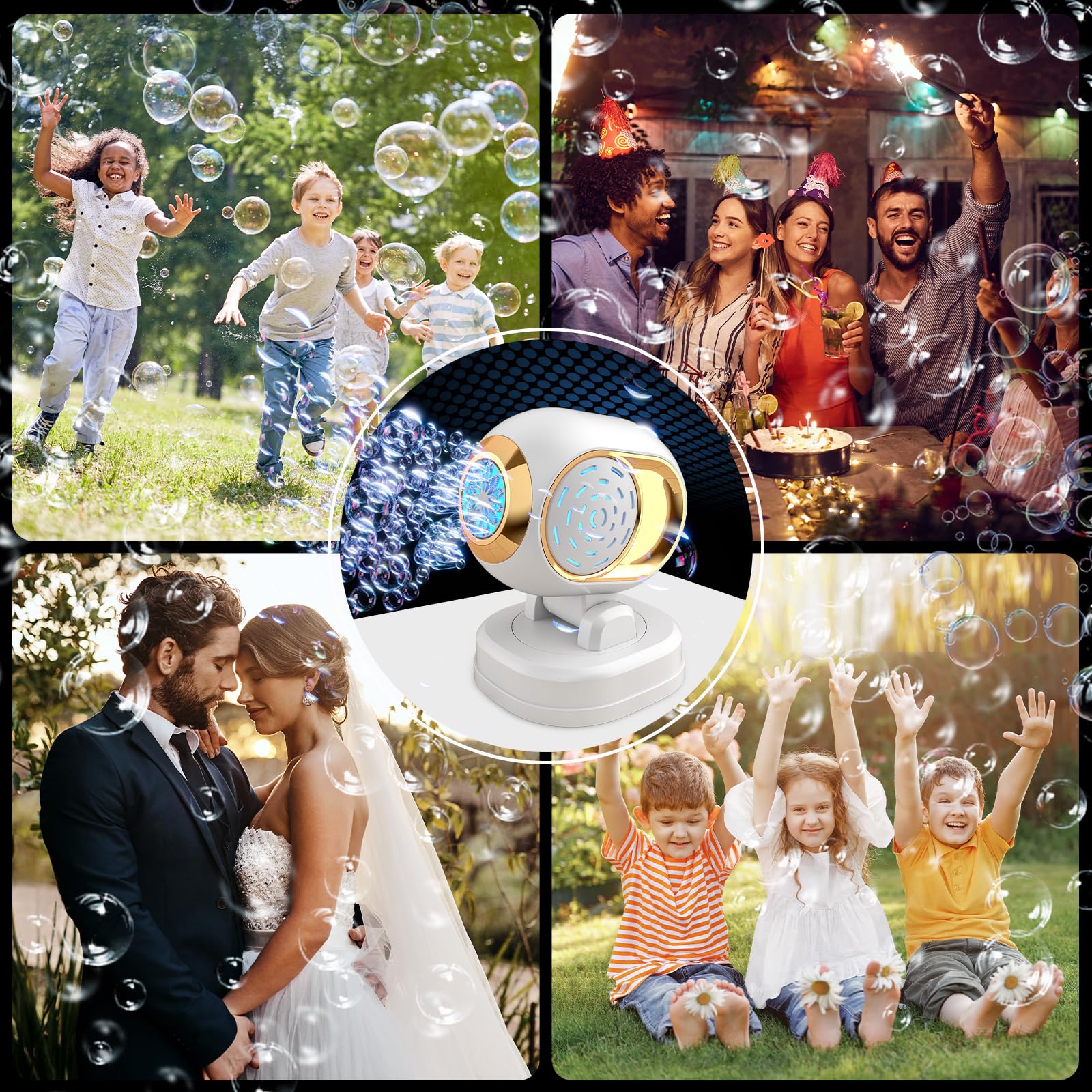 BOMOCO Bubble Machine is safe, non-toxic ABS plastic for families