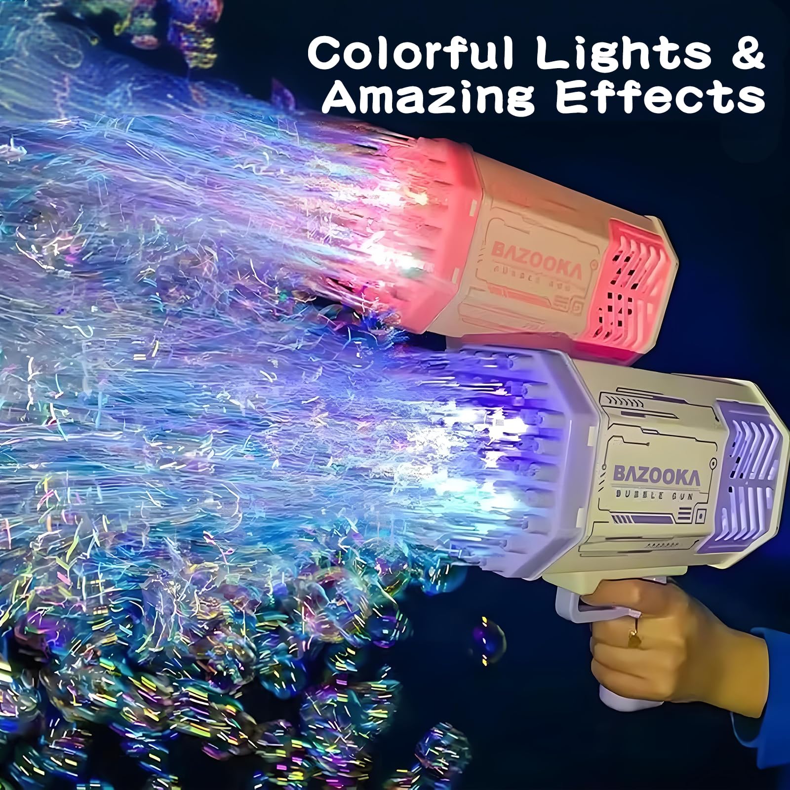 Bubble solution pack included with BOMOCO for continuous bubbles