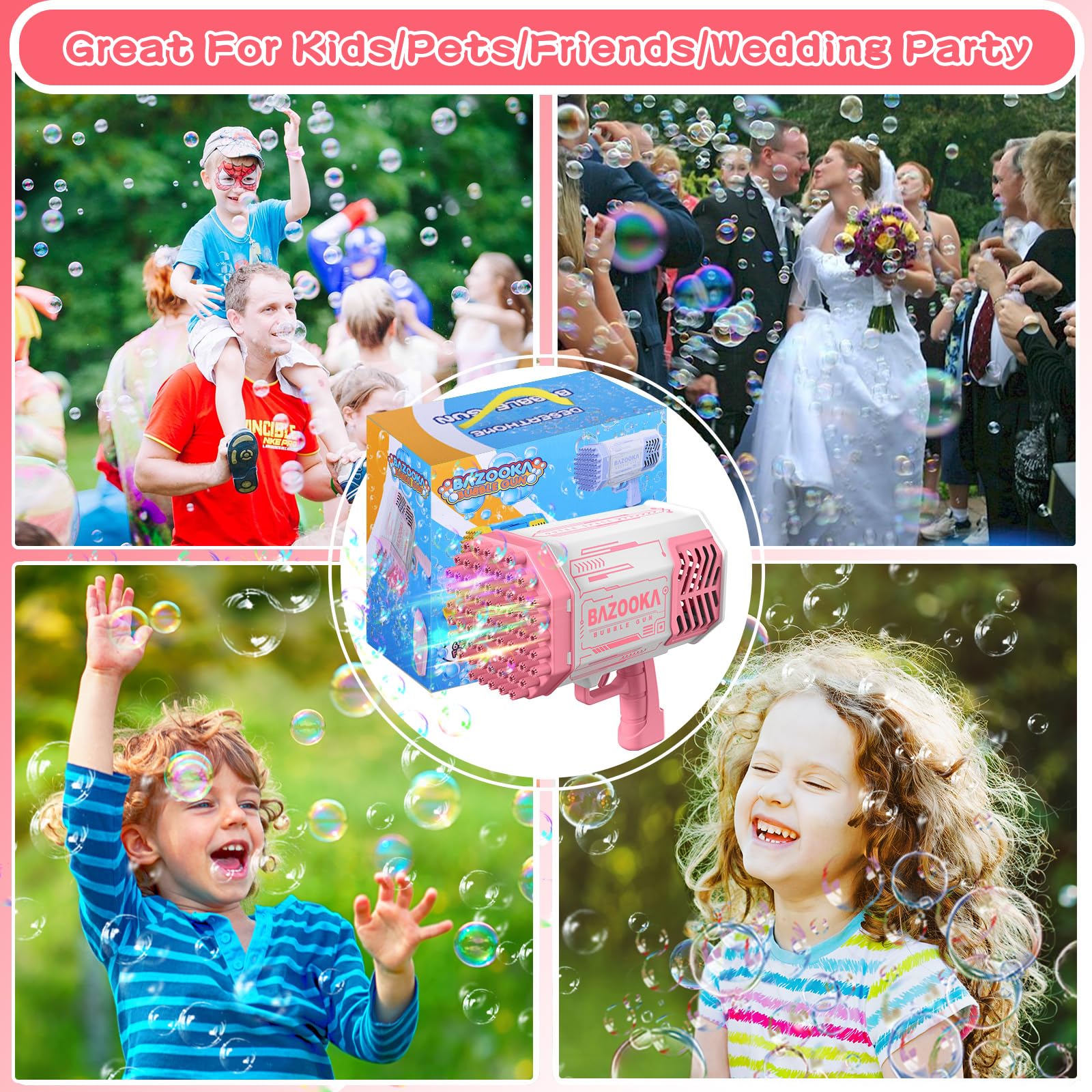 Kids enjoy outdoor BOMOCO bubble play under sunny skies