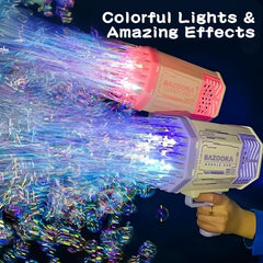 BOMOCO bubble gun safety-tested non-toxic ABS plastic for kids.