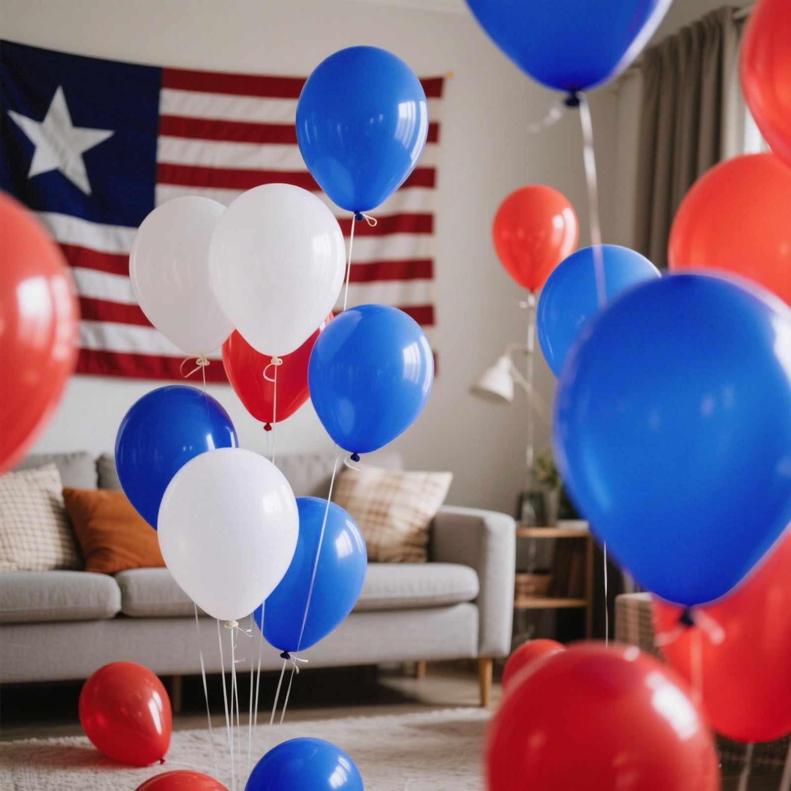 Bomsi 4th of July balloon styling for patriotic displays