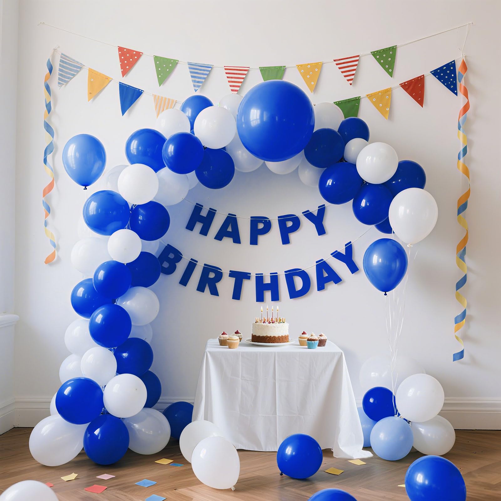 Bomsi blue ribbon 33 ft for tying and backdrops