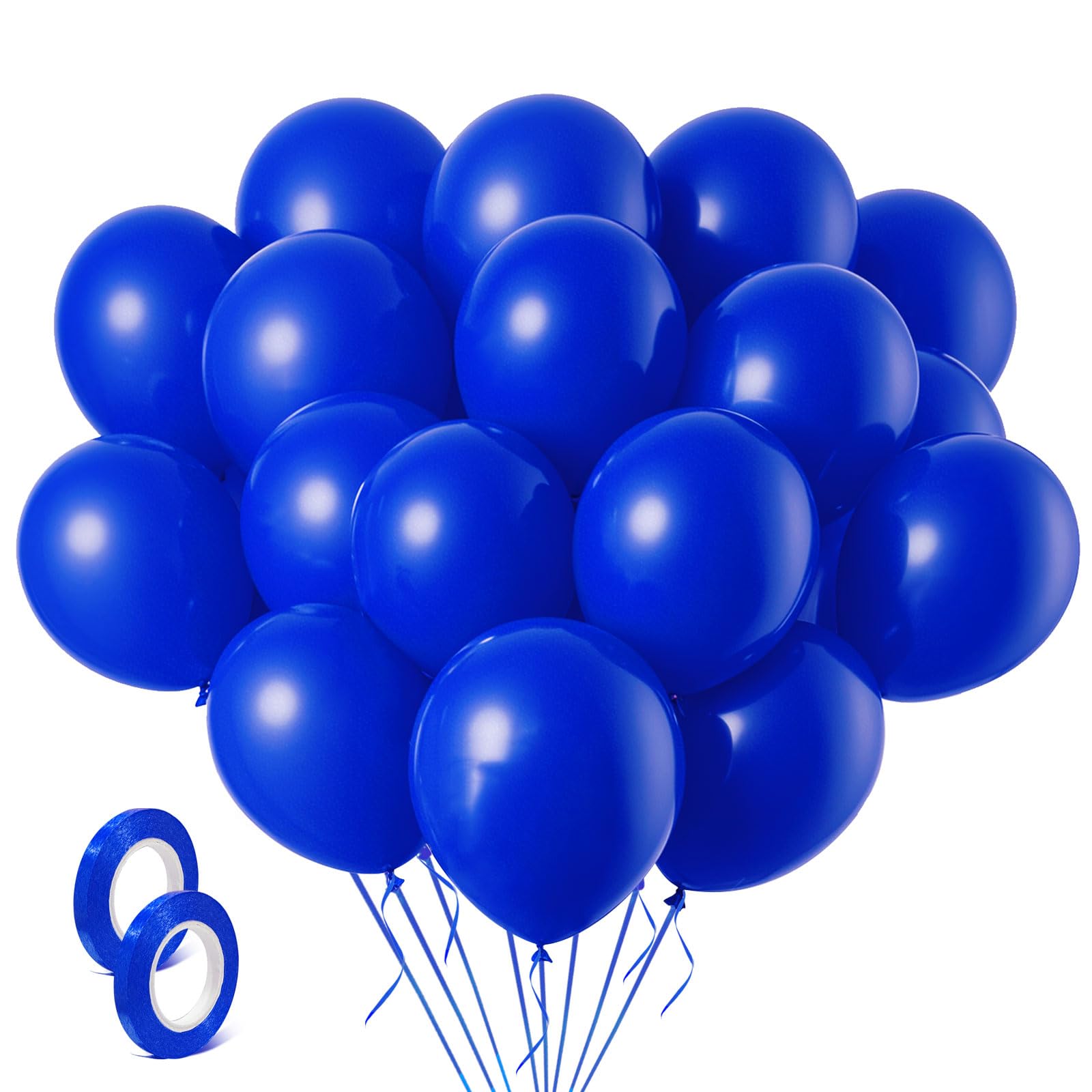 Bomsi royal blue 12-inch balloons for vivid party accents