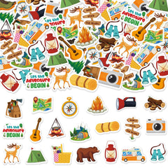 Bonieset camping foam sticker collection for DIY crafts and scrapbooks.