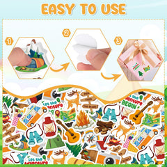 Bonieset outdoor adventure sticker pack for cards, journals, and party decor.