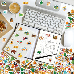 Bonieset travel camping foam stickers brighten gifts and party favors.