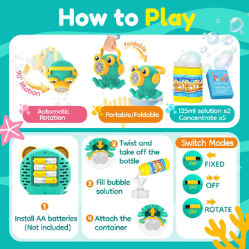 Two BONITOTO bubble solution bottles for quick, continuous play.