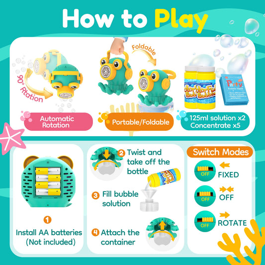 Two BONITOTO bubble solution bottles for quick, continuous play.