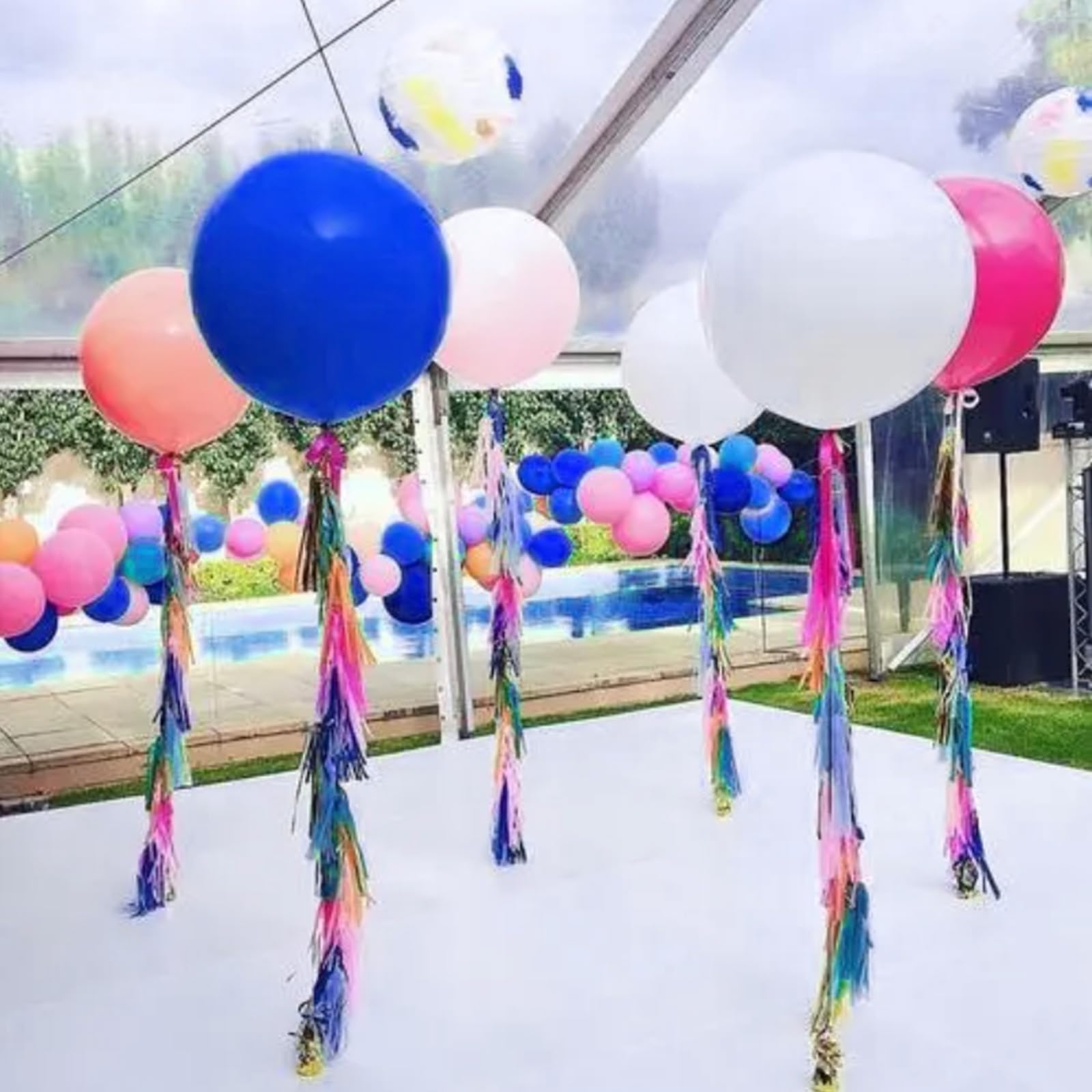 BONJLE blue balloon wedding altar accent for memorable ceremonies