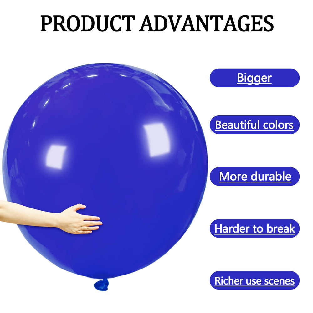 BONJLE blue giant balloon inflated on display for events