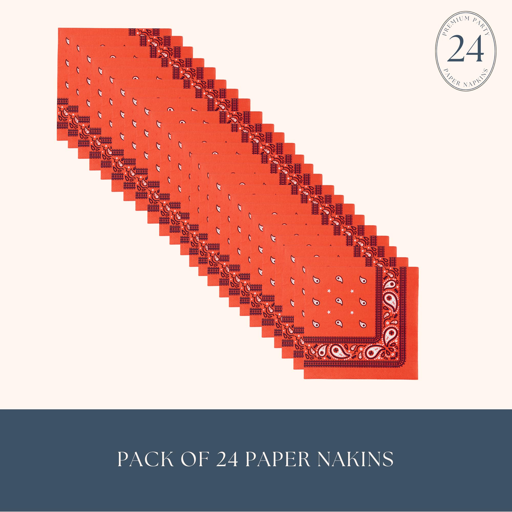 Bonjour Fete napkins 24-pack bandana design adds festive color