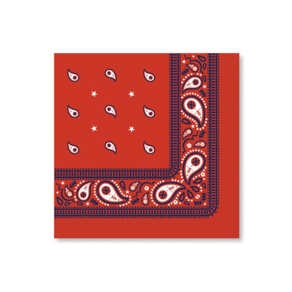 Bonjour Fete Thomas & Friends napkins bandana red folded 6.5 inches for easy cleanup