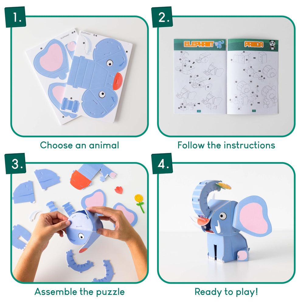 BONNYCO lion 3D puzzle supports concentration and problem-solving during assembly.