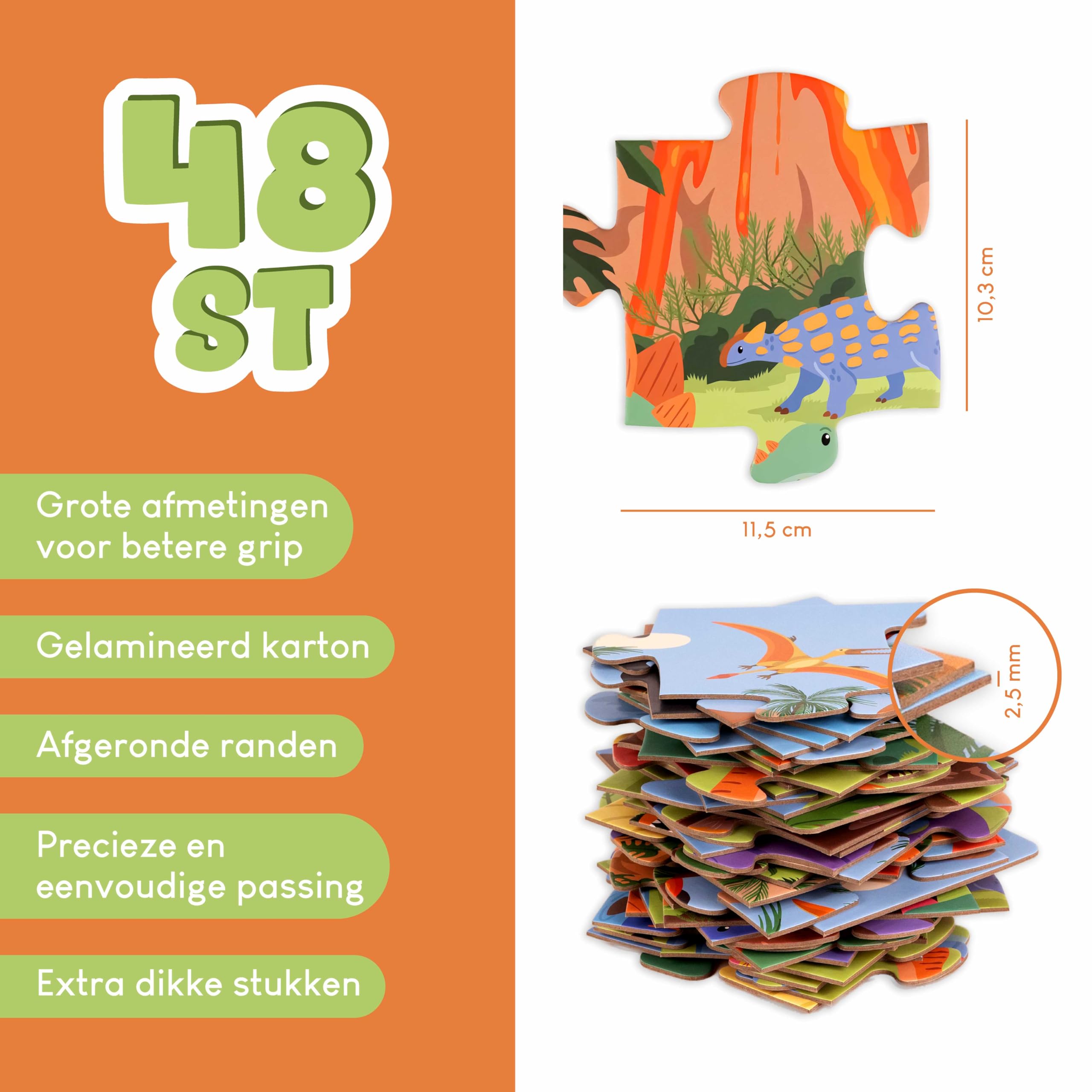 BONNYCO brachiosaurus puzzle preview offers easy handling and accurate placement.