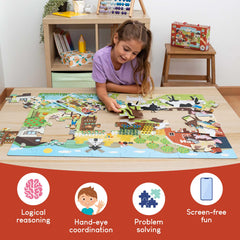 BONNYCO farm animals scene invites imaginative play and color recognition.