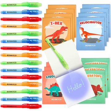 BONNYCO invisible ink pen dinosaur pack ready-made party favors for kids
