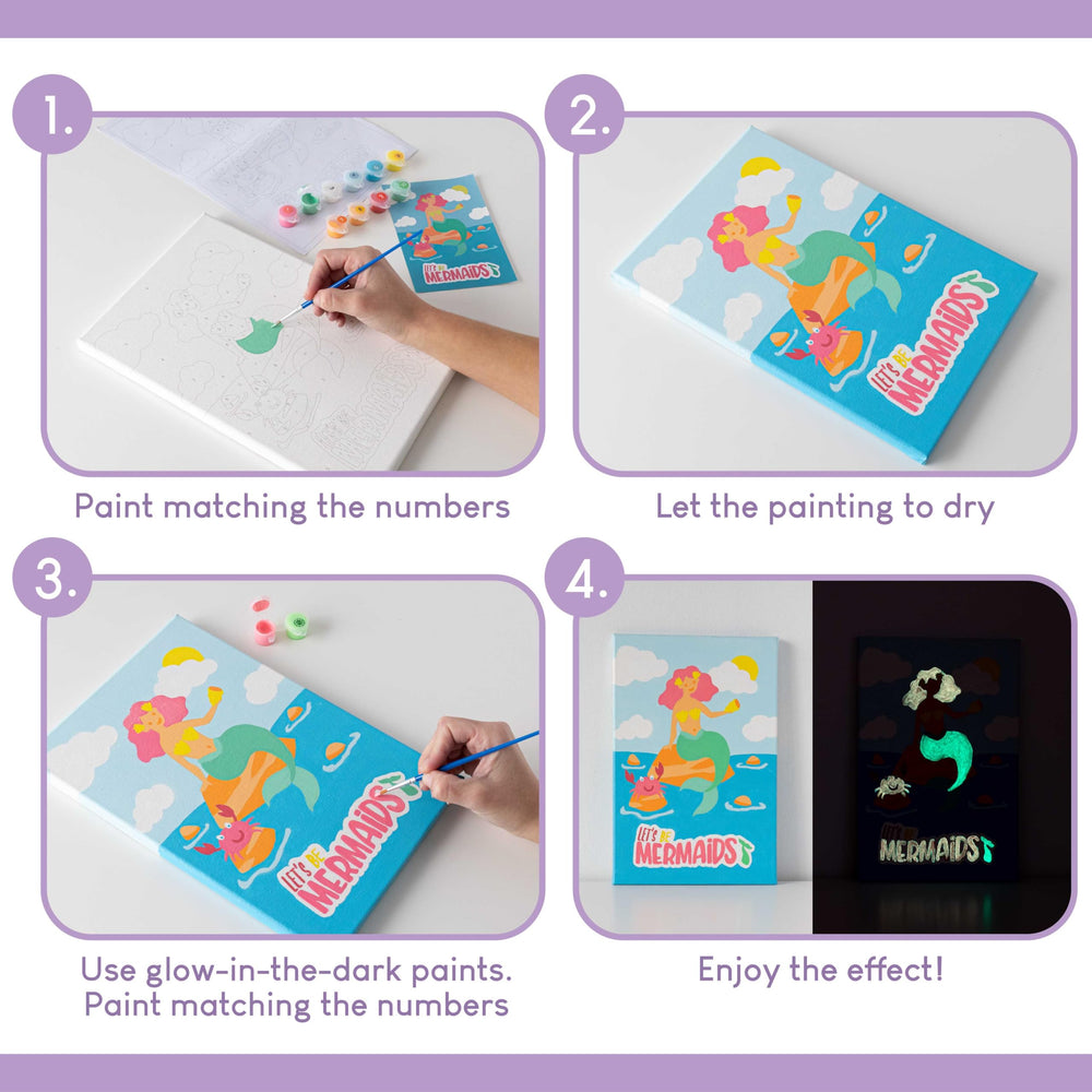 BONNYCO glow-in-the-dark paints add magical glow to canvases.