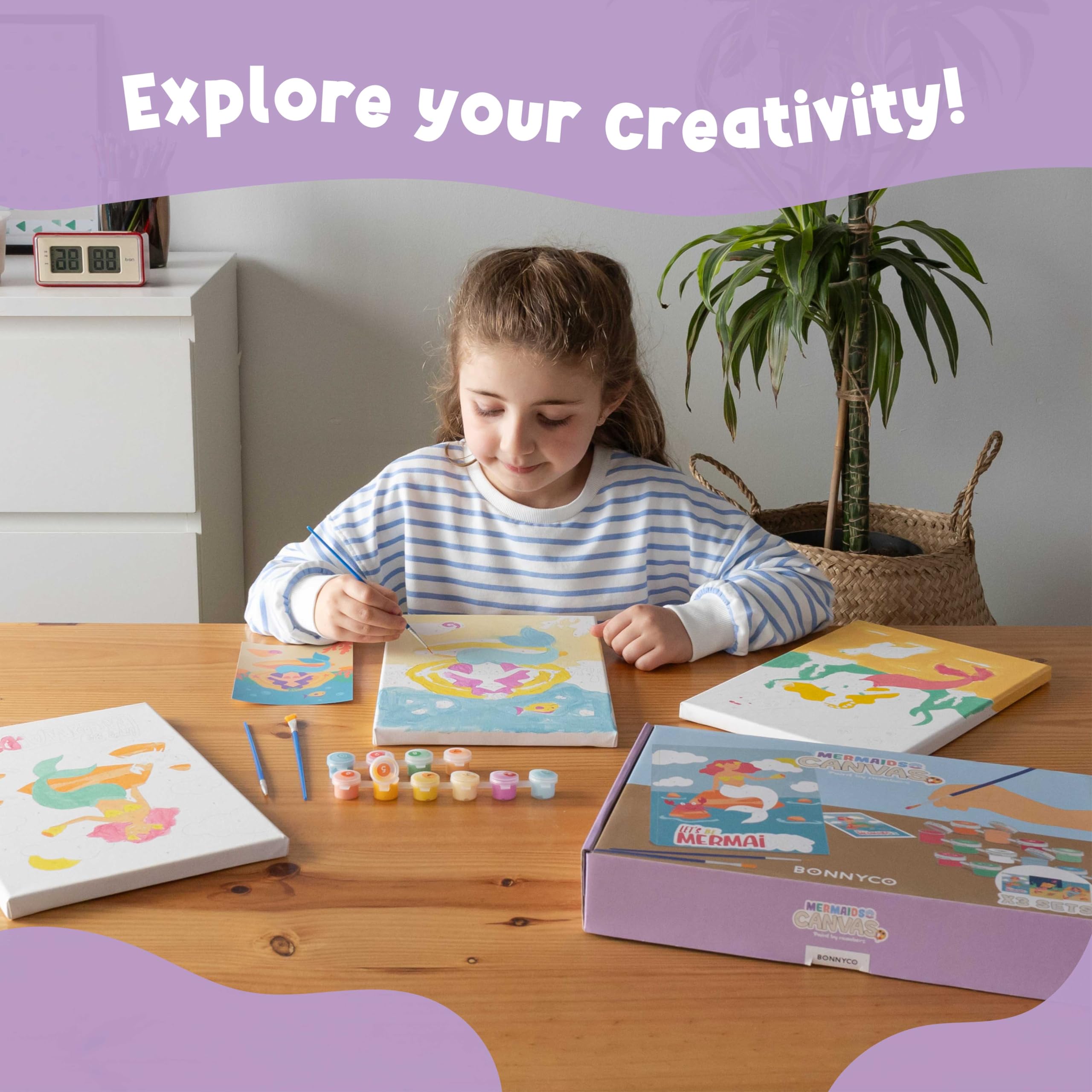 BONNYCO mermaid canvas brightens kids' rooms and inspires decor.