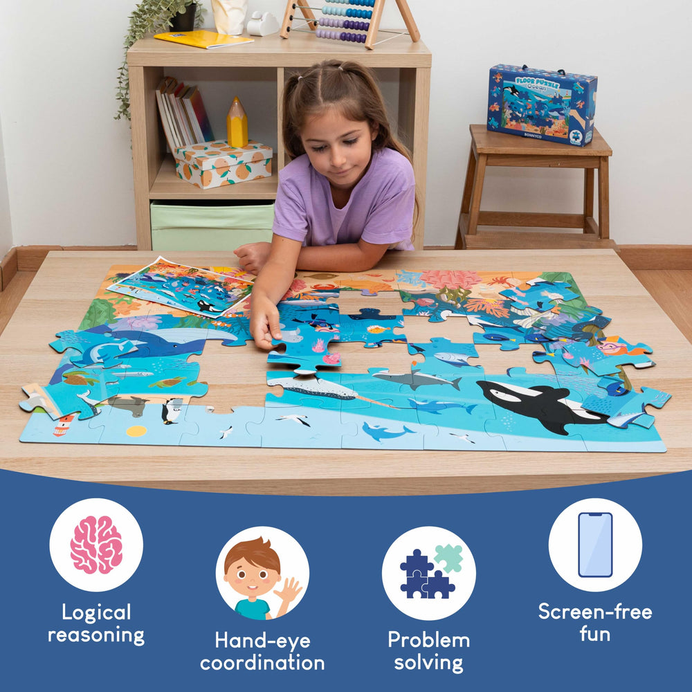 BONNYCO puzzle with a convenient handle for simple transport between rooms.