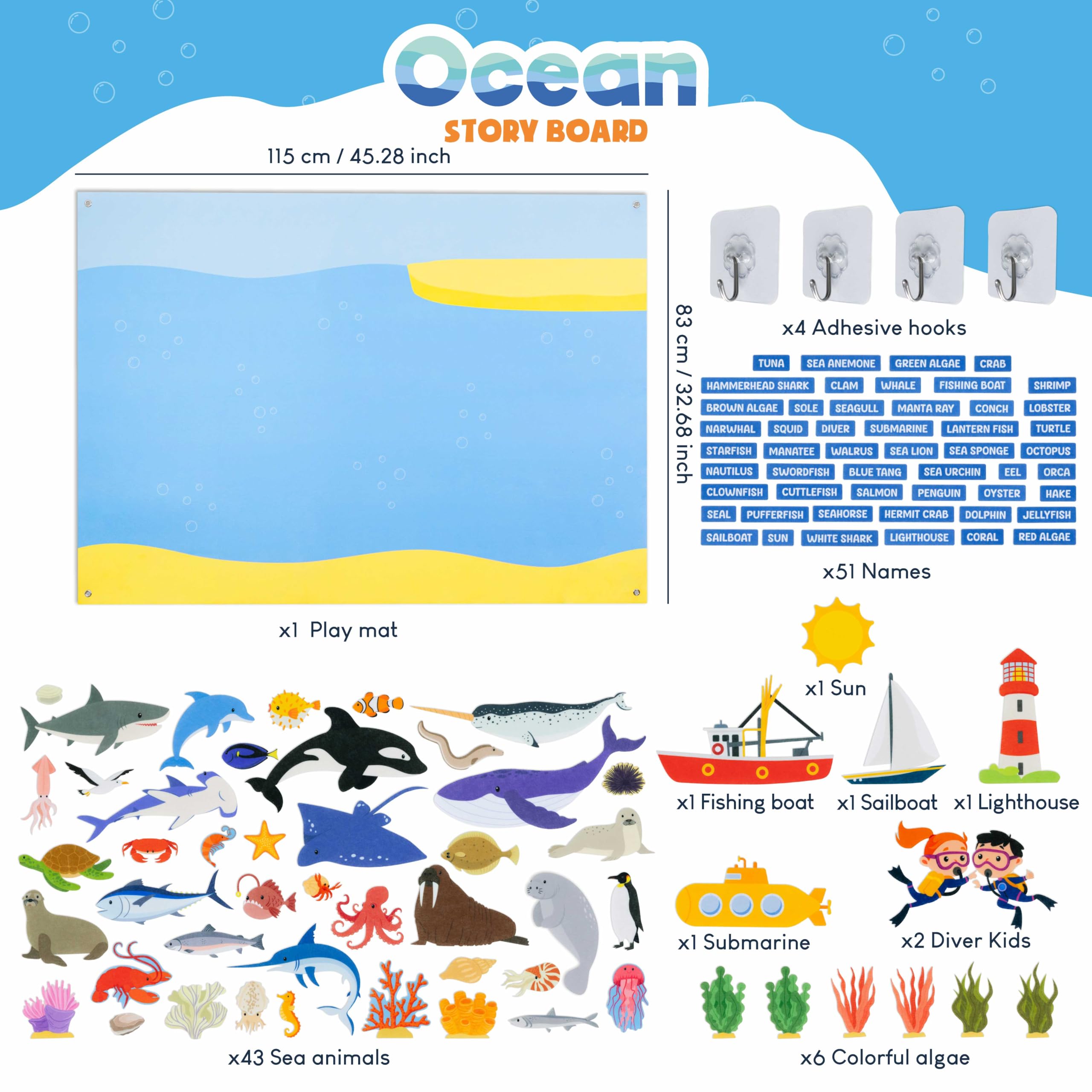 BONNYCO Velcro panel supports hands-on play and easy piece placement.