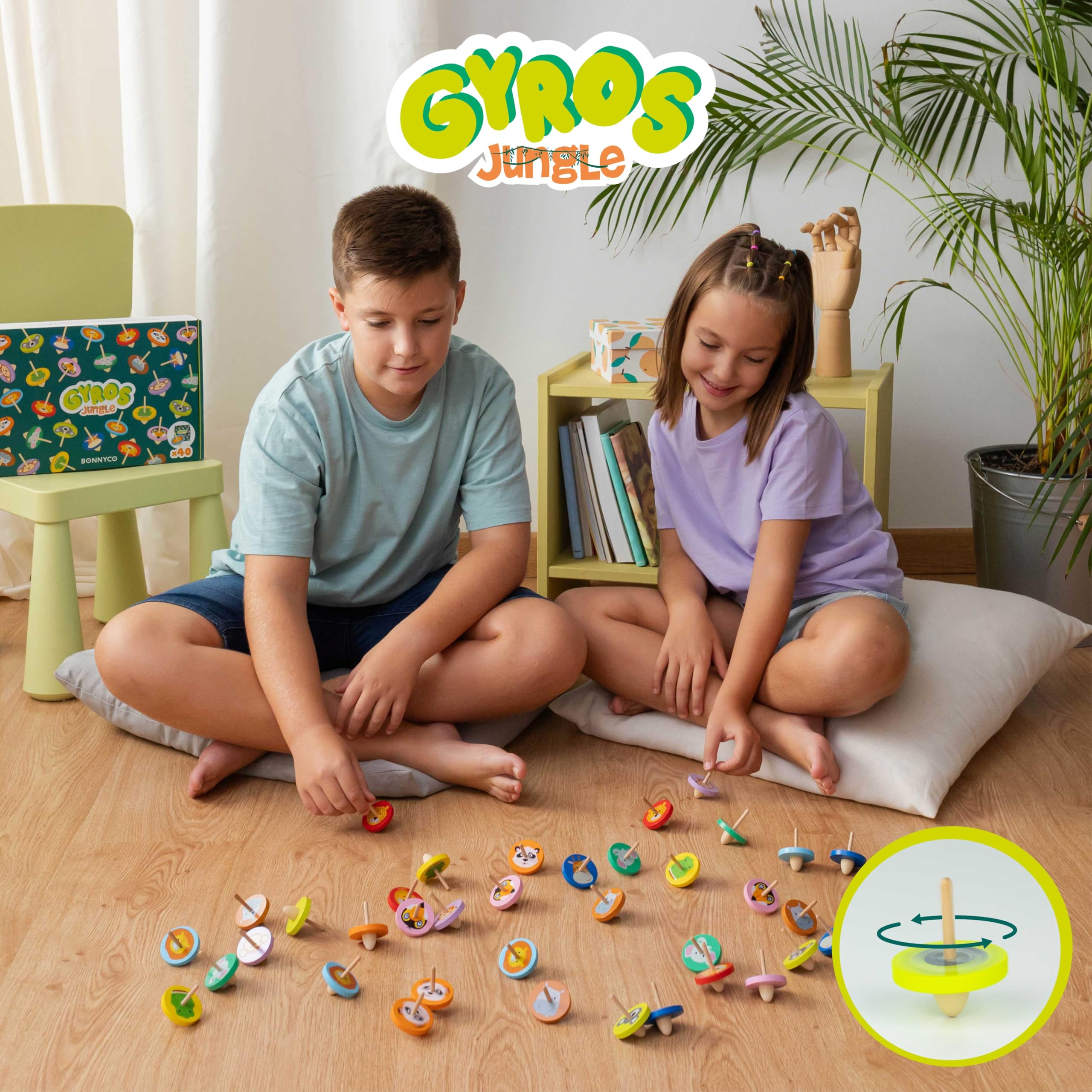BONNYCO crocodile top spins on flat surface great for games and classroom rewards