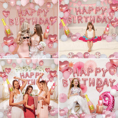 Bonropin rose gold heart foil balloons for small displays