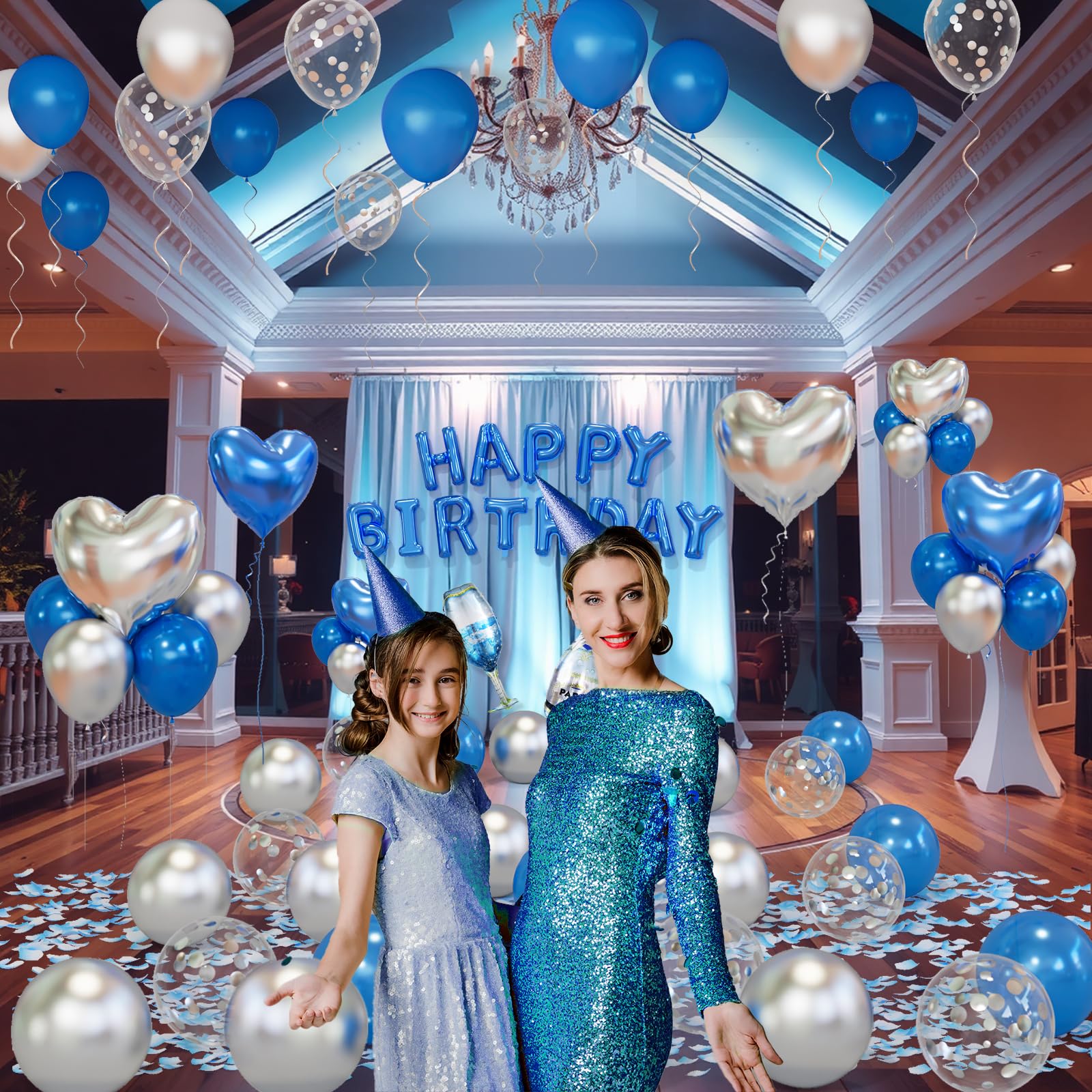 Bonropin silver confetti balloons add sparkle to any birthday celebration