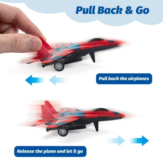 BOOJALOO 4.2-inch fighter jet toy fits small hands for easy grip.