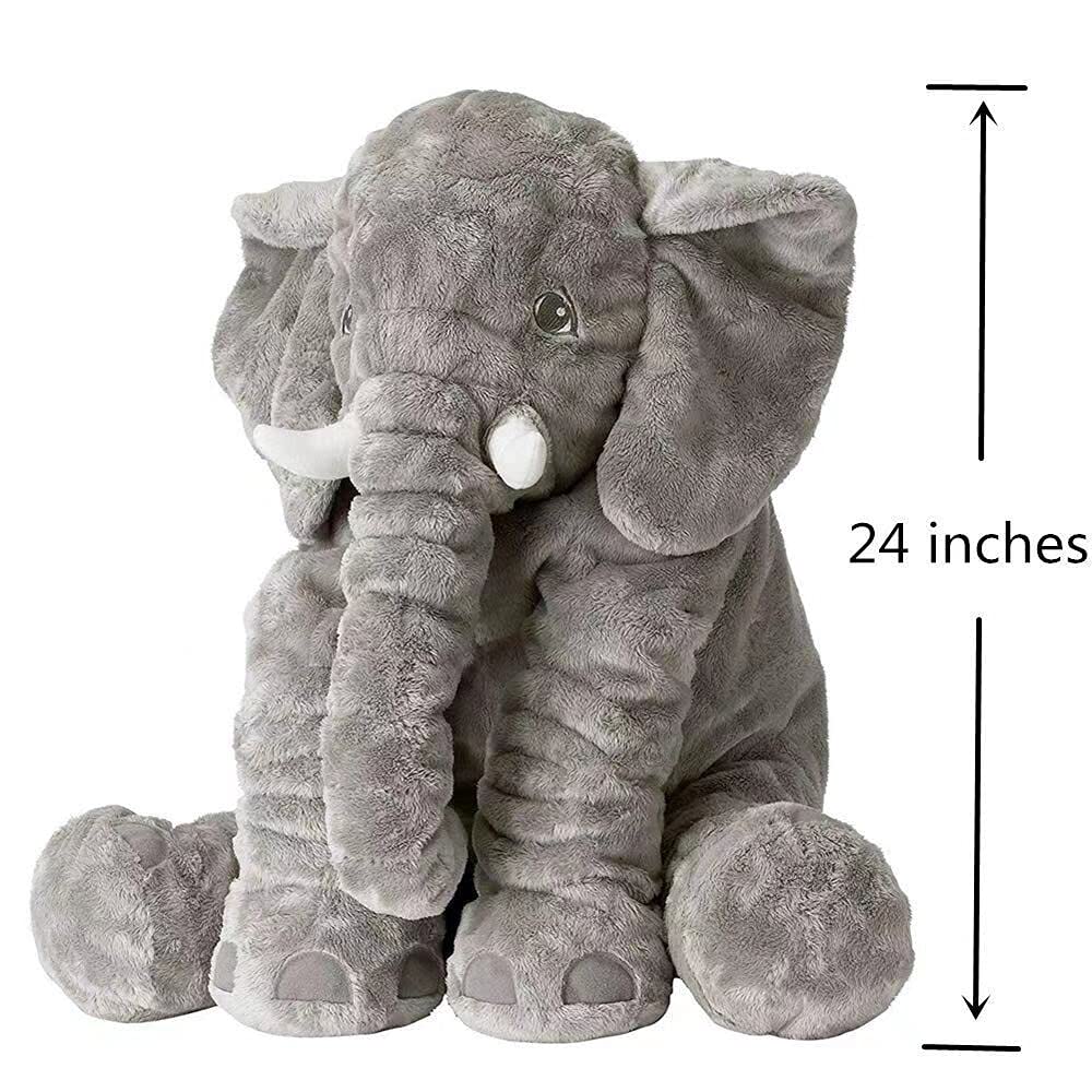 BOOJALOO elephant plush embroidered eyes for lasting charm