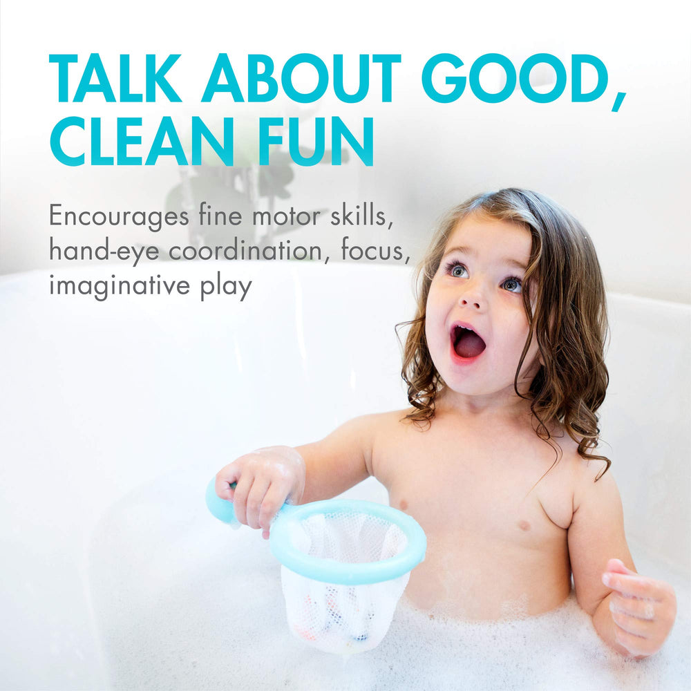 Boon Water Bugs floating gently to inspire bathtime exploration.