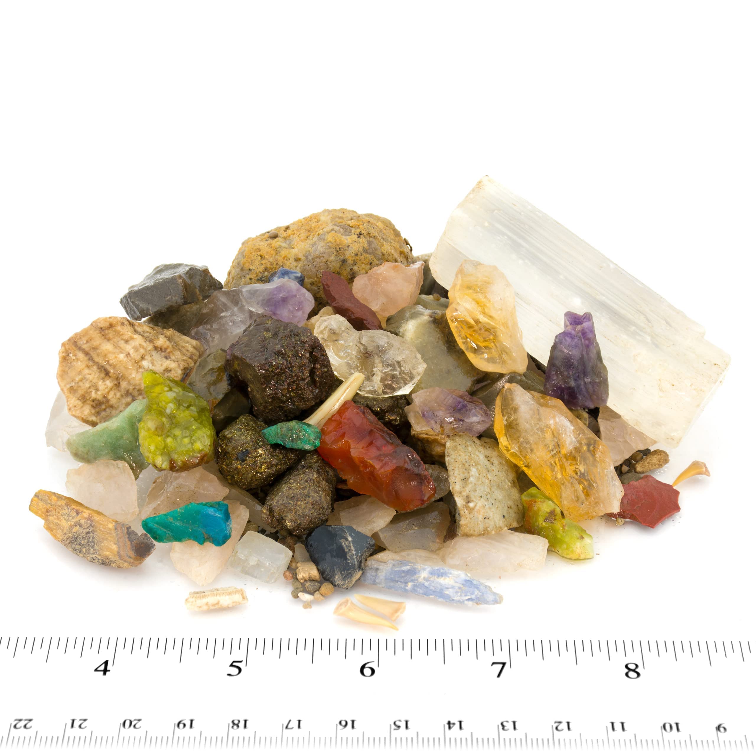 Boone's Mill full-color guide included to identify gems and fossils.