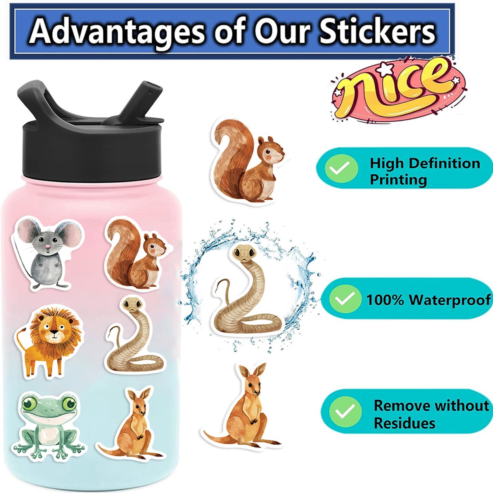 Booppyy cute animal stickers 04 decorate a laptop sleeve for personal style and quick mood boost