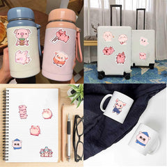 Booppyy Pink Pig sticker set ideal for journaling and scrapbooking.