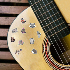 Booppyy raccoon stickers on a journal for unique decor