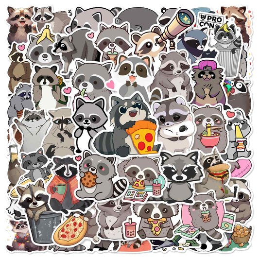 Booppyy raccoon stickers waterproof bottle decoration for long-lasting color