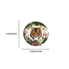 Booppyy tiger stickers laptop decoration; bold art that resists fading.