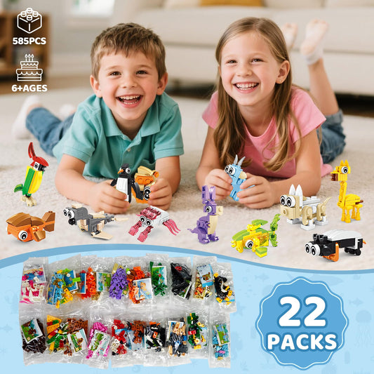 BOPEGOLO animal blocks party favors ideal for birthdays and classroom rewards.