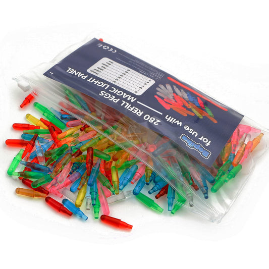 Bopika refill pegs in 280 colorful pieces for creative light screen designs