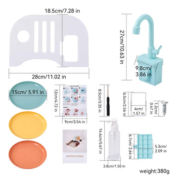 bopoobo Cups Wash and Vegetables Play: hands-on practice washing items safely