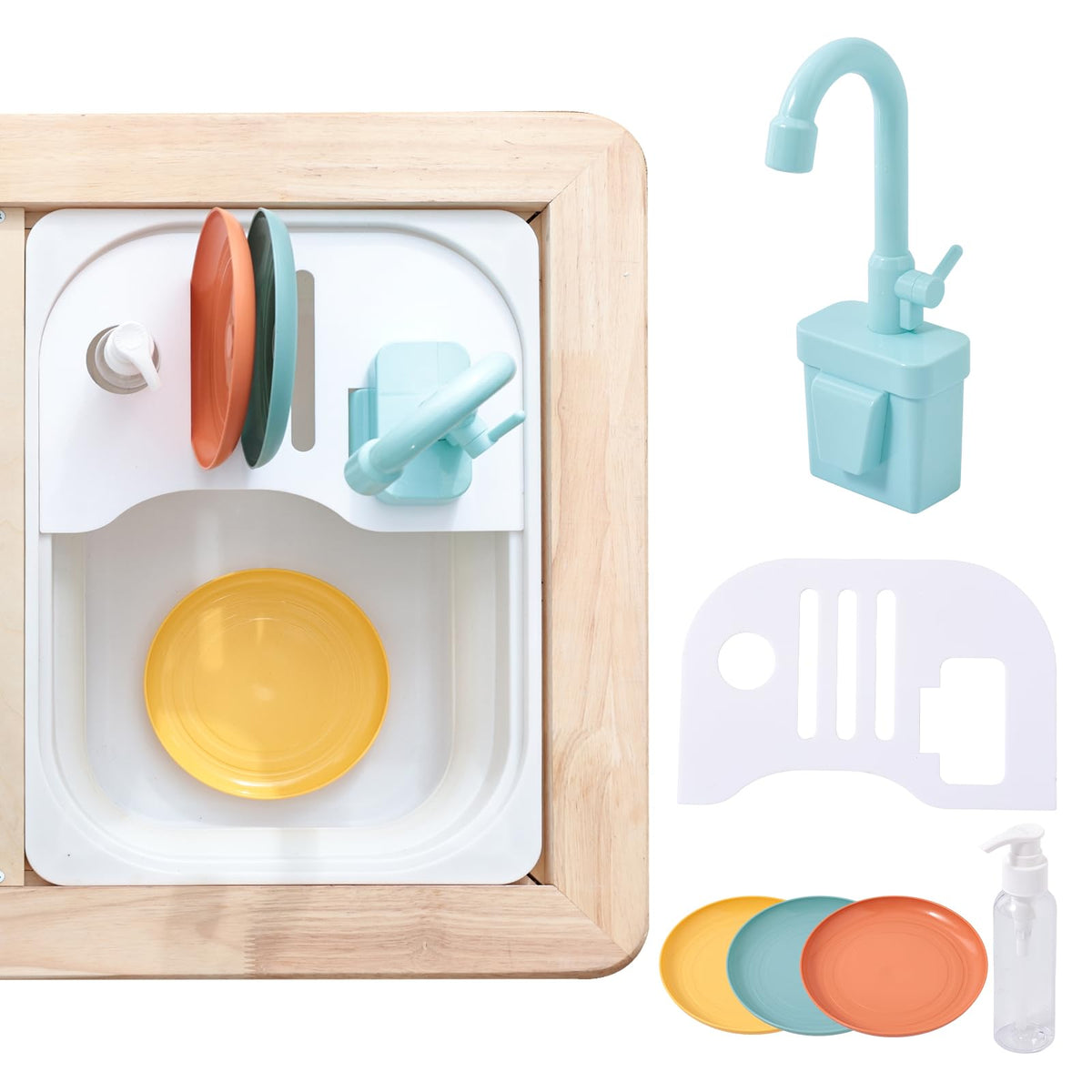 bopoobo Kids Automatic Water Pump Sink Bin: faucet action sparks imaginative water play