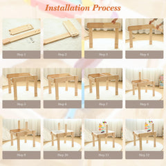 bopoobo durable rubberwood surface offers a safe, long-lasting experience.