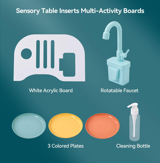 bopoobo Sensory Sink Station Dishes: practice washing cups and vegetables safely