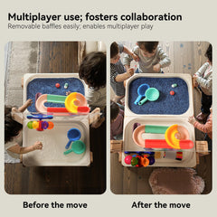 bopoobo slide track with windmill suction cups invites interactive play.
