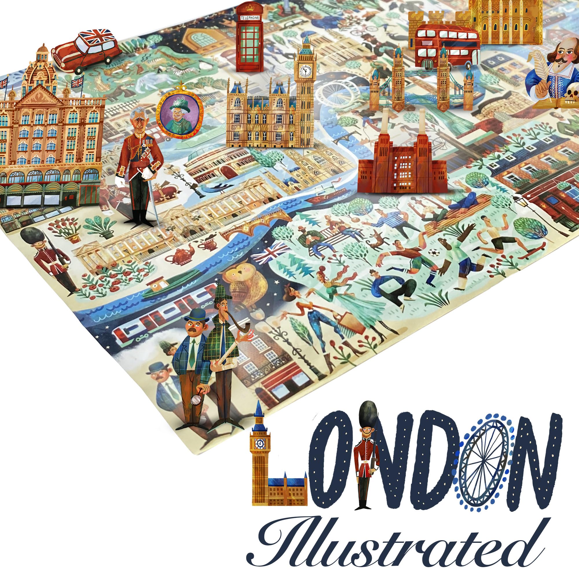 Bopster London illustrated puzzle pieces designed for a precise, satisfying fit