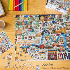 Bopster London landmarks illustration for visual discovery