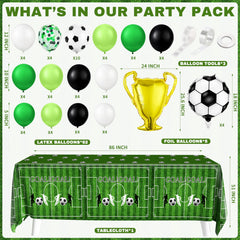 BORAMDO Happy Birthday Soccer Banner welcomes guests with a vibrant motif.