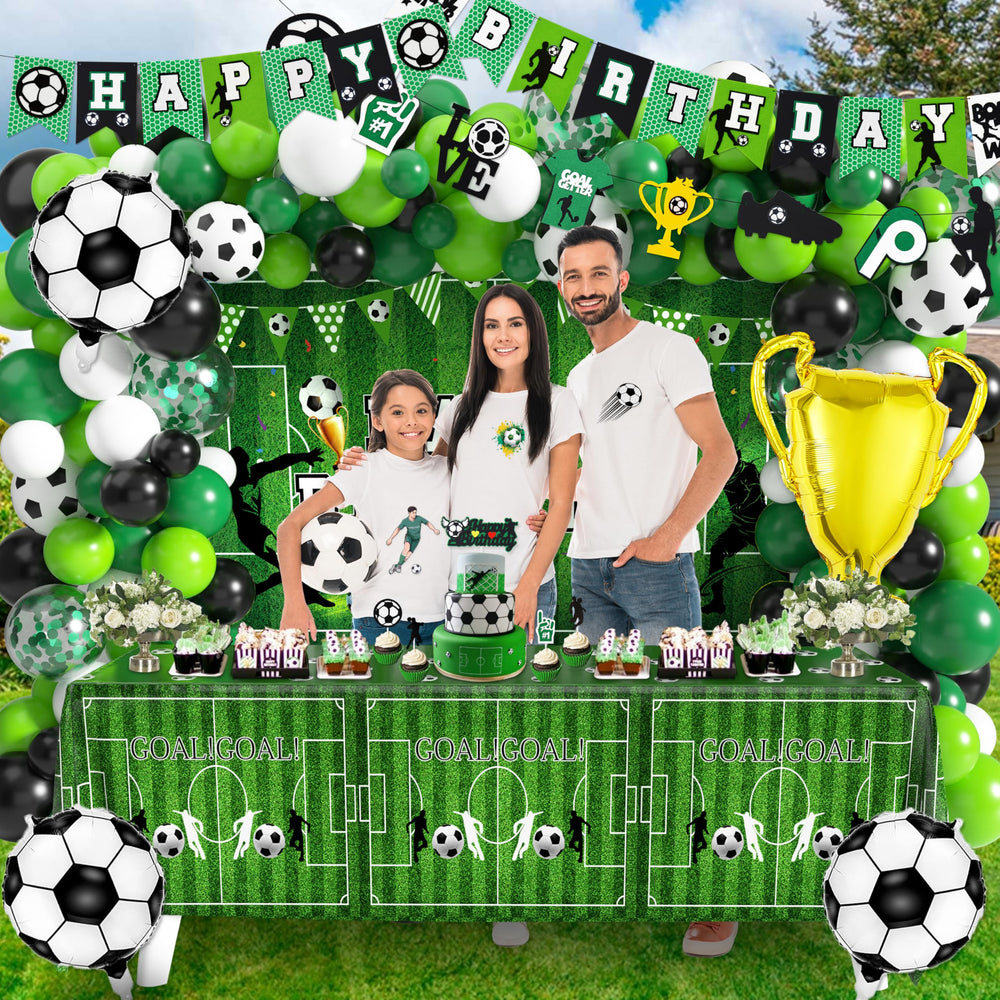 BORAMDO Soccer Cupcake Toppers dress up cupcakes for a cohesive theme.